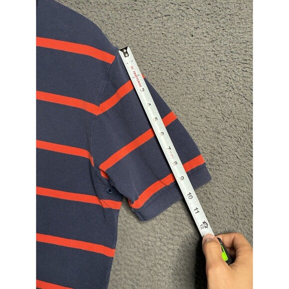Polo Ralph Lauren Mens Large Striped Short Sleeve Rugby Arm Gussets Y2K Preppy - Picture 6 of 14